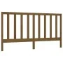 Cabecero de cama madera maciza de pino marrón miel 206x4x100 cm de vidaXL, Cabeceros y pies de cama - Ref: Foro24-817713, Pre...