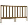 Cabecero de cama madera maciza de pino marrón miel 206x4x100 cm de vidaXL, Cabeceros y pies de cama - Ref: Foro24-817713, Pre...