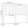 Bettkopfteil aus massivem Kiefernholz in Honigbraun, 141 x 4 x 100 cm von vidaXL, Kopf- und Fußteile - Ref: Foro24-817738, Pr...