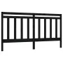 Cabecero de cama madera maciza de pino negro 206x4x100 cm de vidaXL, Cabeceros y pies de cama - Ref: Foro24-817814, Precio: 3...
