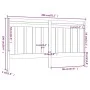 Cabecero de cama madera maciza de pino negro 206x4x100 cm de vidaXL, Cabeceros y pies de cama - Ref: Foro24-817814, Precio: 3...
