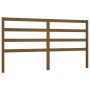 Cabecero de cama madera maciza de pino marrón miel 206x4x100 cm de vidaXL, Cabeceros y pies de cama - Ref: Foro24-817663, Pre...
