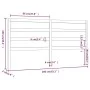 Cabecero de cama madera maciza de pino marrón miel 206x4x100 cm de vidaXL, Cabeceros y pies de cama - Ref: Foro24-817663, Pre...