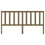 Cabecero de cama madera maciza de pino marrón miel 186x4x100 cm de vidaXL, Cabeceros y pies de cama - Ref: Foro24-817758, Pre...