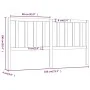 Cabecero de cama madera maciza de pino marrón miel 186x4x100 cm de vidaXL, Cabeceros y pies de cama - Ref: Foro24-817758, Pre...