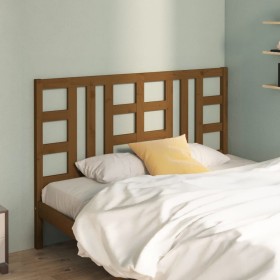 Honey brown solid pine wood bed headboard 146x4x100 cm by vidaXL, Headboards and footboards - Ref: Foro24-817843, Price: 45,2...