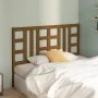 Cabecero de cama madera maciza de pino marrón miel 146x4x100 cm de vidaXL, Cabeceros y pies de cama - Ref: Foro24-817843, Pre...