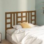 Honey brown solid pine wood bed headboard 146x4x100 cm by vidaXL, Headboards and footboards - Ref: Foro24-817843, Price: 45,2...