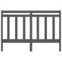 Solid gray pine wood bed headboard 141x4x100 cm by vidaXL, Headboards and footboards - Ref: Foro24-817787, Price: 43,57 €, Di...