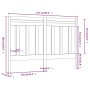 Bettkopfteil aus massivem grauem Kiefernholz, 141 x 4 x 100 cm von vidaXL, Kopf- und Fußteile - Ref: Foro24-817787, Preis: 43...