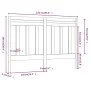 Bettkopfteil aus massivem grauem Kiefernholz, 141 x 4 x 100 cm von vidaXL, Kopf- und Fußteile - Ref: Foro24-817787, Preis: 42...