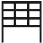 Solid black pine wood bed headboard 95.5x4x100 cm by vidaXL, Headboards and footboards - Ref: Foro24-817874, Price: 21,86 €, ...