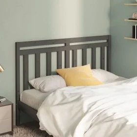 Solid gray pine wood bed headboard 166x4x100 cm by vidaXL, Headboards and footboards - Ref: Foro24-817802, Price: 32,72 €, Di...