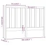 Honey brown solid pine wood bed headboard 166x4x100 cm by vidaXL, Headboards and footboards - Ref: Foro24-817703, Price: 46,6...