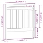 Bettkopfteil aus massivem grauem Kiefernholz, 81 x 4 x 100 cm von vidaXL, Kopf- und Fußteile - Ref: Foro24-817767, Preis: 24,...