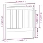 Bettkopfteil aus massivem grauem Kiefernholz, 81 x 4 x 100 cm von vidaXL, Kopf- und Fußteile - Ref: Foro24-817767, Preis: 24,...