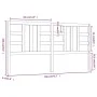 Solid black pine wood bed headboard 186x4x100 cm by vidaXL, Headboards and footboards - Ref: Foro24-817859, Price: 51,29 €, D...