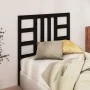 Cabecero de cama madera maciza de pino negro 81x4x100 cm de vidaXL, Cabeceros y pies de cama - Ref: Foro24-817819, Precio: 24...