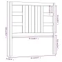 Bettkopfteil aus massivem schwarzem Kiefernholz, 81 x 4 x 100 cm von vidaXL, Kopf- und Fußteile - Ref: Foro24-817819, Preis: ...