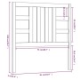 Cabecero de cama madera maciza de pino negro 81x4x100 cm de vidaXL, Cabeceros y pies de cama - Ref: Foro24-817819, Precio: 24...