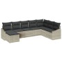 Conjunto de sofá de jardín 8 pcs Gris claro Poliratán