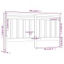 Bettkopfteil aus massivem Kiefernholz, 206 x 4 x 100 cm von vidaXL, Kopf- und Fußteile - Ref: Foro24-817810, Preis: 45,98 €, ...