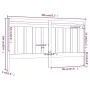 Bettkopfteil aus massivem Kiefernholz, 206 x 4 x 100 cm von vidaXL, Kopf- und Fußteile - Ref: Foro24-817810, Preis: 45,41 €, ...
