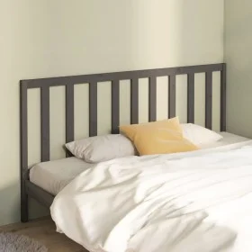 Solid gray pine wood bed headboard 206x4x100 cm by vidaXL, Headboards and footboards - Ref: Foro24-817762, Price: 32,80 €, Di...