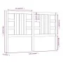 Cabecero de cama madera maciza de pino blanco 126x4x100 cm de vidaXL, Cabeceros y pies de cama - Ref: Foro24-817831, Precio: ...