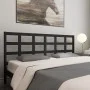 Solid black pine wood bed headboard 205.5x4x100 cm by vidaXL, Headboards and footboards - Ref: Foro24-817914, Price: 35,54 €,...