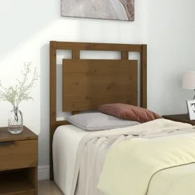 Solid pine wood bed headboard honey brown 80.5x4x100 cm by vidaXL, Headboards and footboards - Ref: Foro24-817918, Price: 41,...