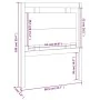Bettkopfteil aus massivem Kiefernholz, honigbraun, 80,5 x 4 x 100 cm von vidaXL, Kopf- und Fußteile - Ref: Foro24-817918, Pre...