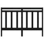 Solid black pine wood bed headboard 126x4x100 cm by vidaXL, Headboards and footboards - Ref: Foro24-817784, Price: 30,07 €, D...