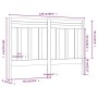 Bettkopfteil aus massivem schwarzem Kiefernholz, 126 x 4 x 100 cm von vidaXL, Kopf- und Fußteile - Ref: Foro24-817784, Preis:...