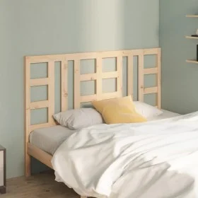 Solid pine wood bed headboard 141x4x100 cm by vidaXL, Headboards and footboards - Ref: Foro24-817835, Price: 45,60 €, Discoun...