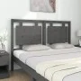 Cabecero de cama madera maciza de pino gris 145,5x4x100 cm de vidaXL, Cabeceros y pies de cama - Ref: Foro24-817942, Precio: ...