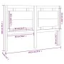 Cabecero de cama madera maciza de pino gris 145,5x4x100 cm de vidaXL, Cabeceros y pies de cama - Ref: Foro24-817942, Precio: ...