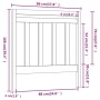 Bettkopfteil aus massivem schwarzem Kiefernholz, 96 x 4 x 100 cm von vidaXL, Kopf- und Fußteile - Ref: Foro24-817774, Preis: ...