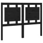 Solid black pine wood bed headboard 125.5x4x100 cm by vidaXL, Headboards and footboards - Ref: Foro24-817934, Price: 34,17 €,...