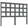 Bettkopfteil aus massivem grauem Kiefernholz, 125,5 x 4 x 100 cm von vidaXL, Kopf- und Fußteile - Ref: Foro24-817882, Preis: ...