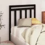 Cabecero de cama madera maciza de pino negro 81x4x100 cm de vidaXL, Cabeceros y pies de cama - Ref: Foro24-817769, Precio: 24...