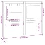 Bettkopfteil aus massivem Kiefernholz, 125,5 x 4 x 100 cm von vidaXL, Kopf- und Fußteile - Ref: Foro24-817930, Preis: 33,24 €...