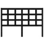 Solid black pine wood bed headboard 145.5x4x100 cm by vidaXL, Headboards and footboards - Ref: Foro24-817894, Price: 44,55 €,...