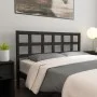 Solid black pine wood bed headboard 145.5x4x100 cm by vidaXL, Headboards and footboards - Ref: Foro24-817894, Price: 44,55 €,...