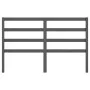 Solid gray pine wood bed headboard 126x4x100 cm by vidaXL, Headboards and footboards - Ref: Foro24-817632, Price: 33,99 €, Di...