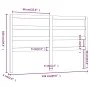 Bettkopfteil aus massivem grauem Kiefernholz, 126 x 4 x 100 cm von vidaXL, Kopf- und Fußteile - Ref: Foro24-817632, Preis: 34...