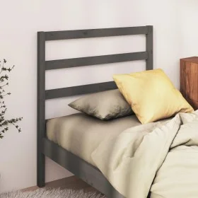 Bettkopfteil aus massivem grauem Kiefernholz, 106 x 4 x 100 cm von vidaXL, Kopf- und Fußteile - Ref: Foro24-817627, Preis: 20...