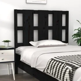 Solid black pine wood bed headboard 95.5x4x100 cm by vidaXL, Headboards and footboards - Ref: Foro24-817974, Price: 33,43 €, ...