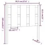 Bettkopfteil aus massivem schwarzem Kiefernholz, 95,5 x 4 x 100 cm von vidaXL, Kopf- und Fußteile - Ref: Foro24-817974, Preis...