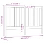 Bettkopfteil aus massivem Kiefernholz, 126 x 4 x 100 cm von vidaXL, Kopf- und Fußteile - Ref: Foro24-817680, Preis: 30,19 €, ...